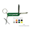 5 Function Pocket Knife Tool With Keychain - Green